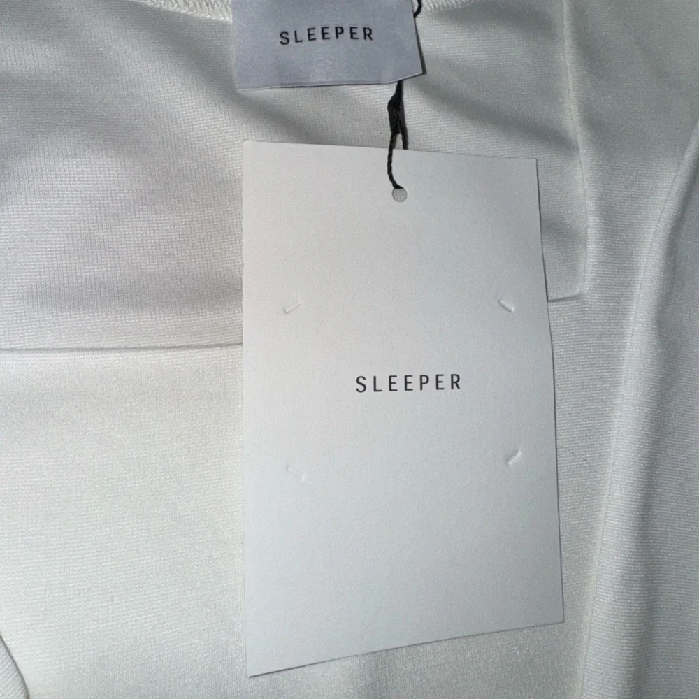Sleeper White Marabou-Trim Pajama Set